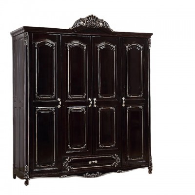 r solid wood bed  european style wardrobe